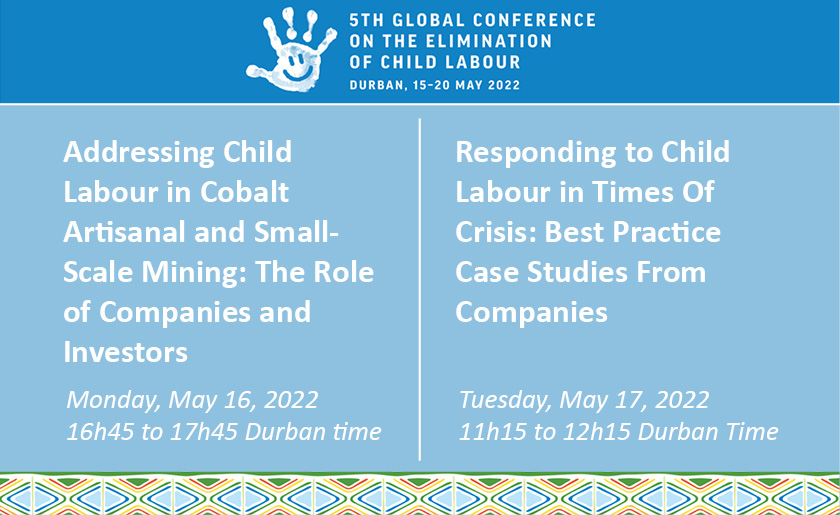 Join us for Three Side Events at the 5th Global Conference on the Elimination of Child Labour